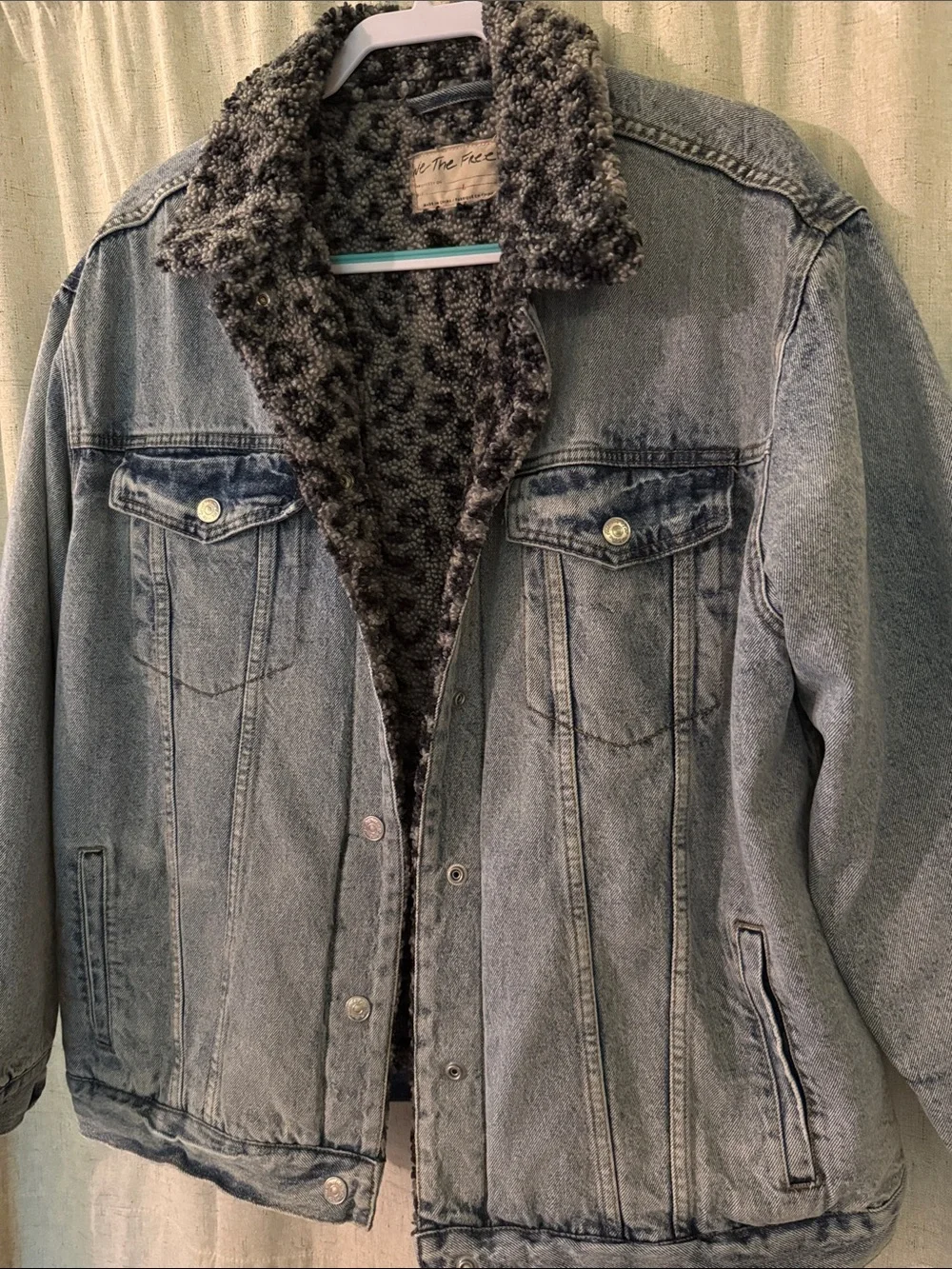 ✨ SALE ✨ Free People Wild Ones Sherpa Denim Jacket